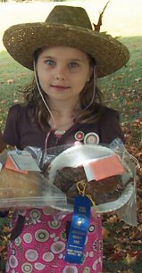 Annual blue ribbons at the County Fair attest to Gail's skills.